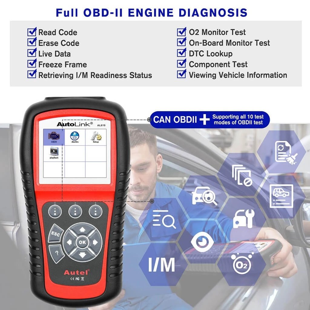 Autel Autolink Al619 Obdii Can Abs And Srs Scan Tool Update Online